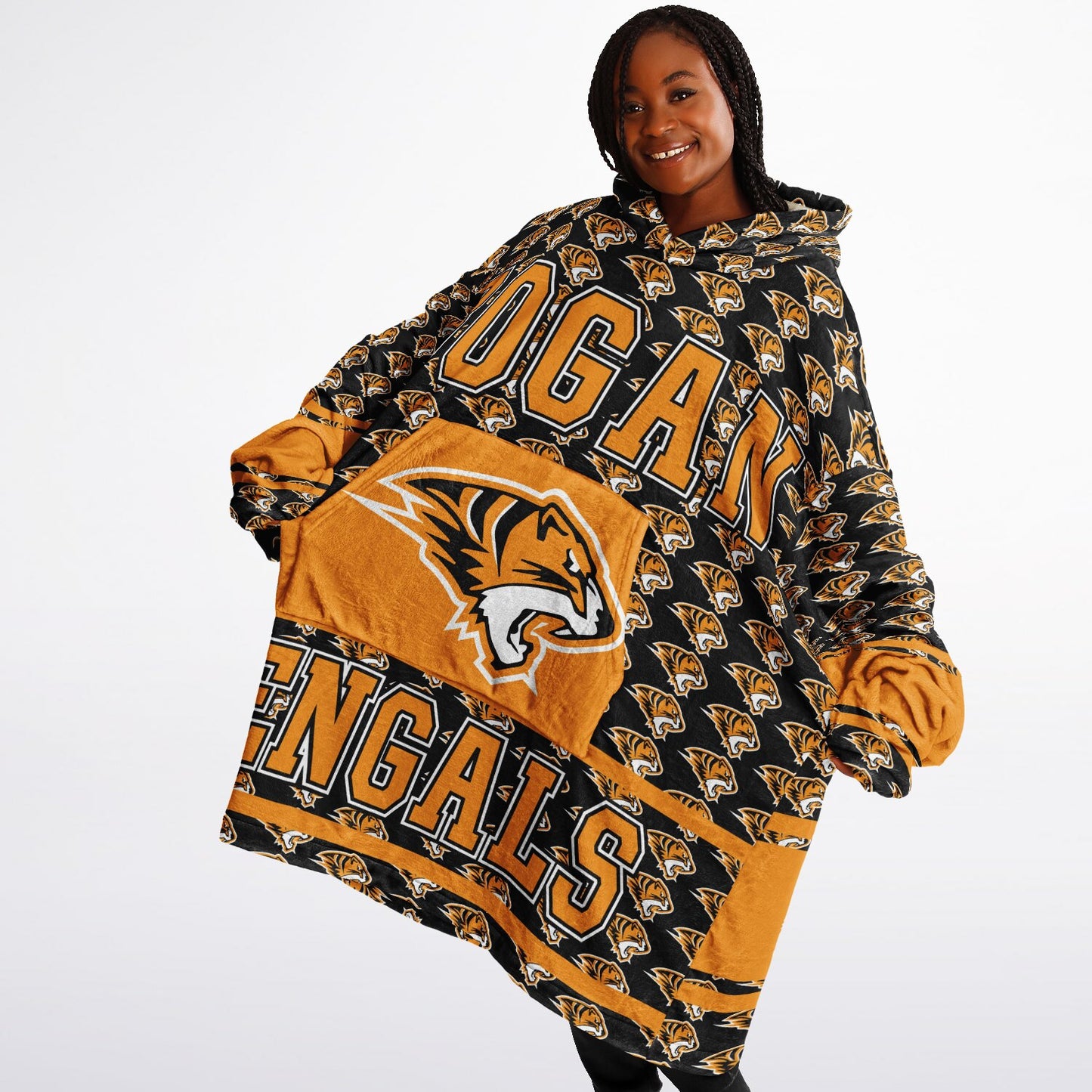 Bogan High School Snug Hoodie | Hoodie Blanket | Bogan Bengals | Football SZN