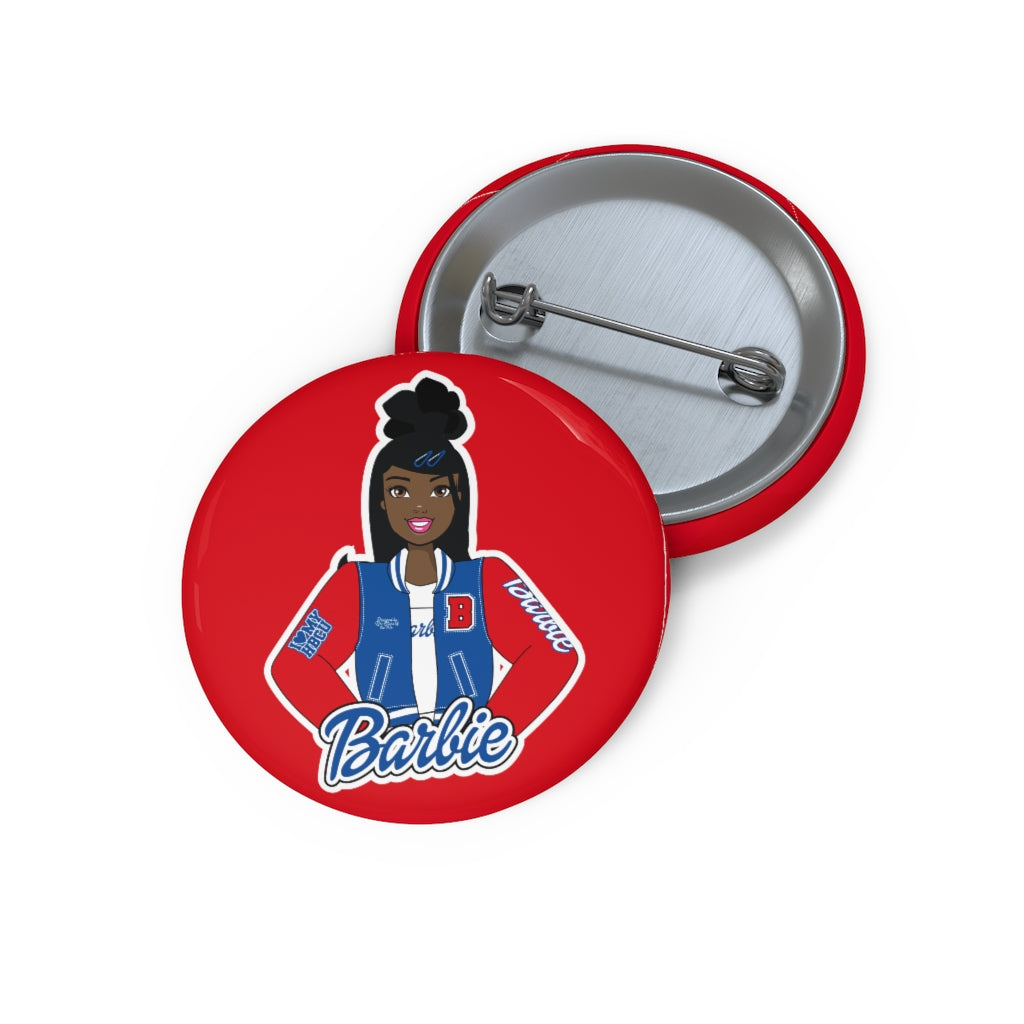 HBCU Barbie Red & Blue Custom Pin Buttons