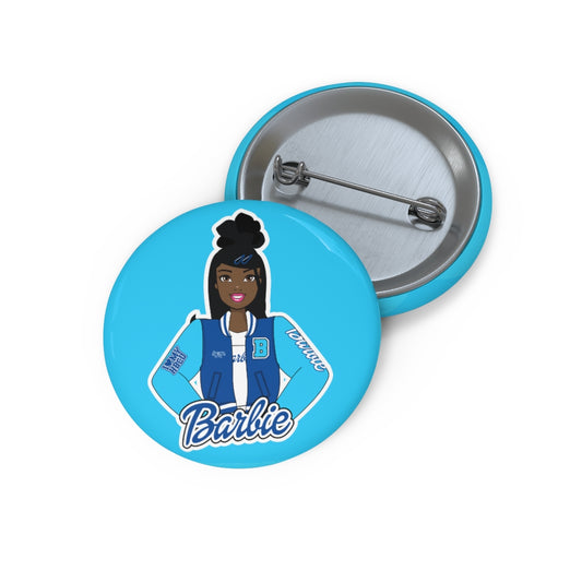 HBCU Barbie Royal & Sky Blue Custom Pin Buttons