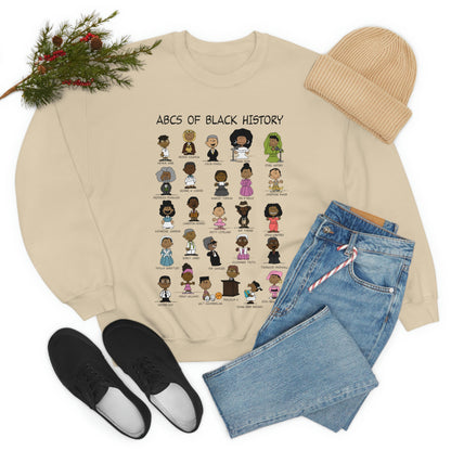 ABCs of Black History Unisex Heavy Blend™ Crewneck Sweatshirt
