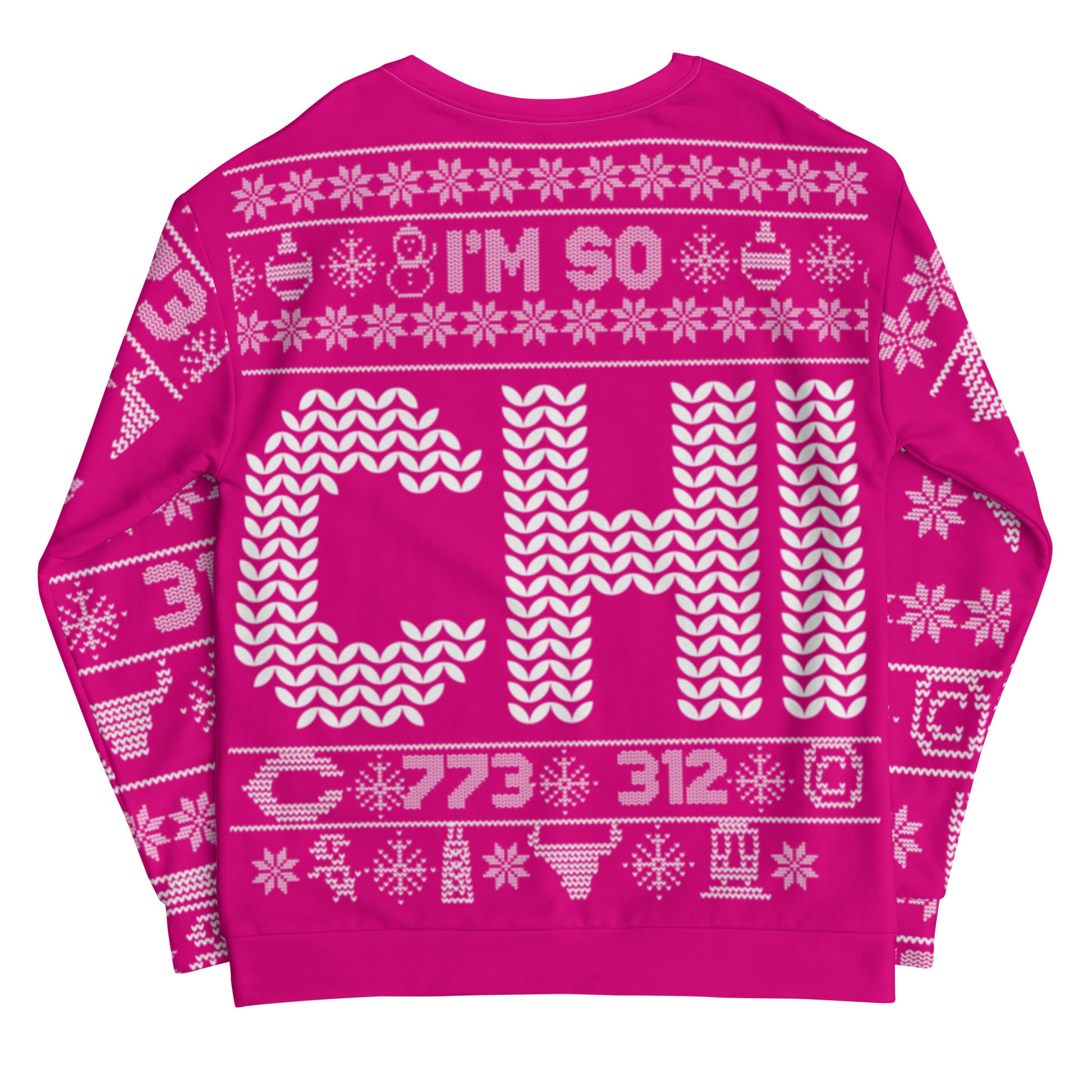 Pink Chicago Christmas Sweater 