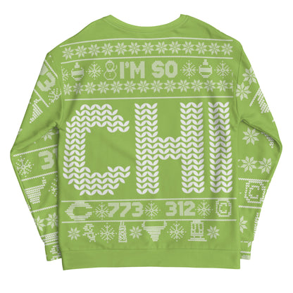 Chicago Ugly Christmas Sweater | Unisex Sweatshirt Lime