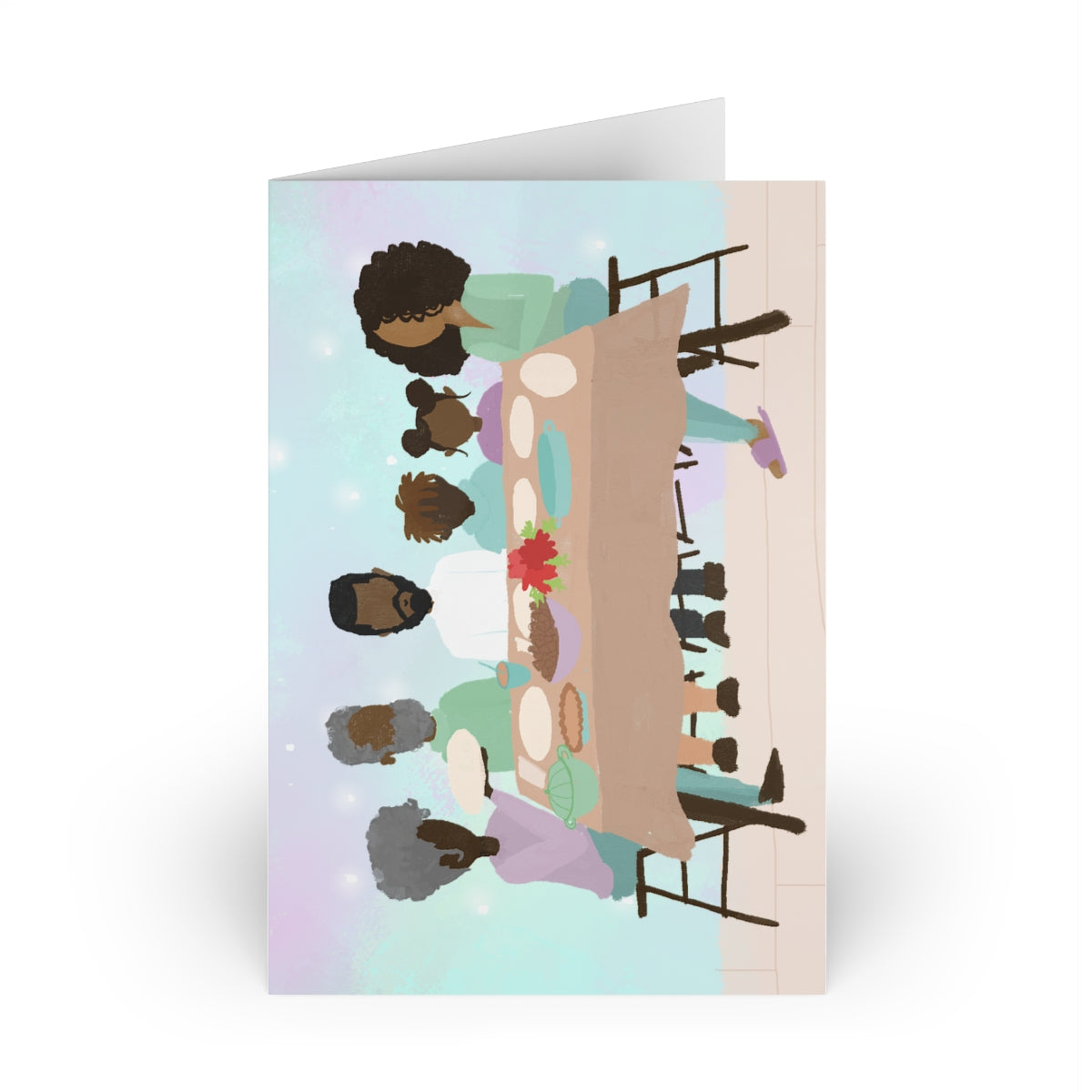Black Family Christmas Card/ Black Greeting Cards | Holiday Greeting cards Greeting Cards (1 or 10-pcs)