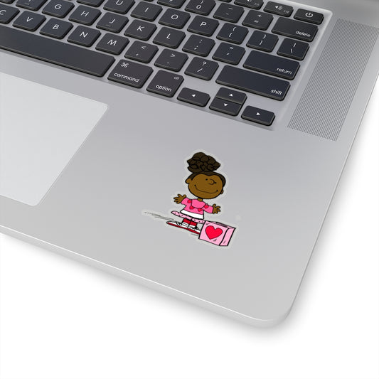 Keisha Valentine's Day Kiss-Cut Sticker