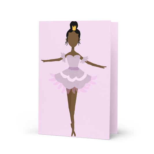 Black Ballerina Greeting card