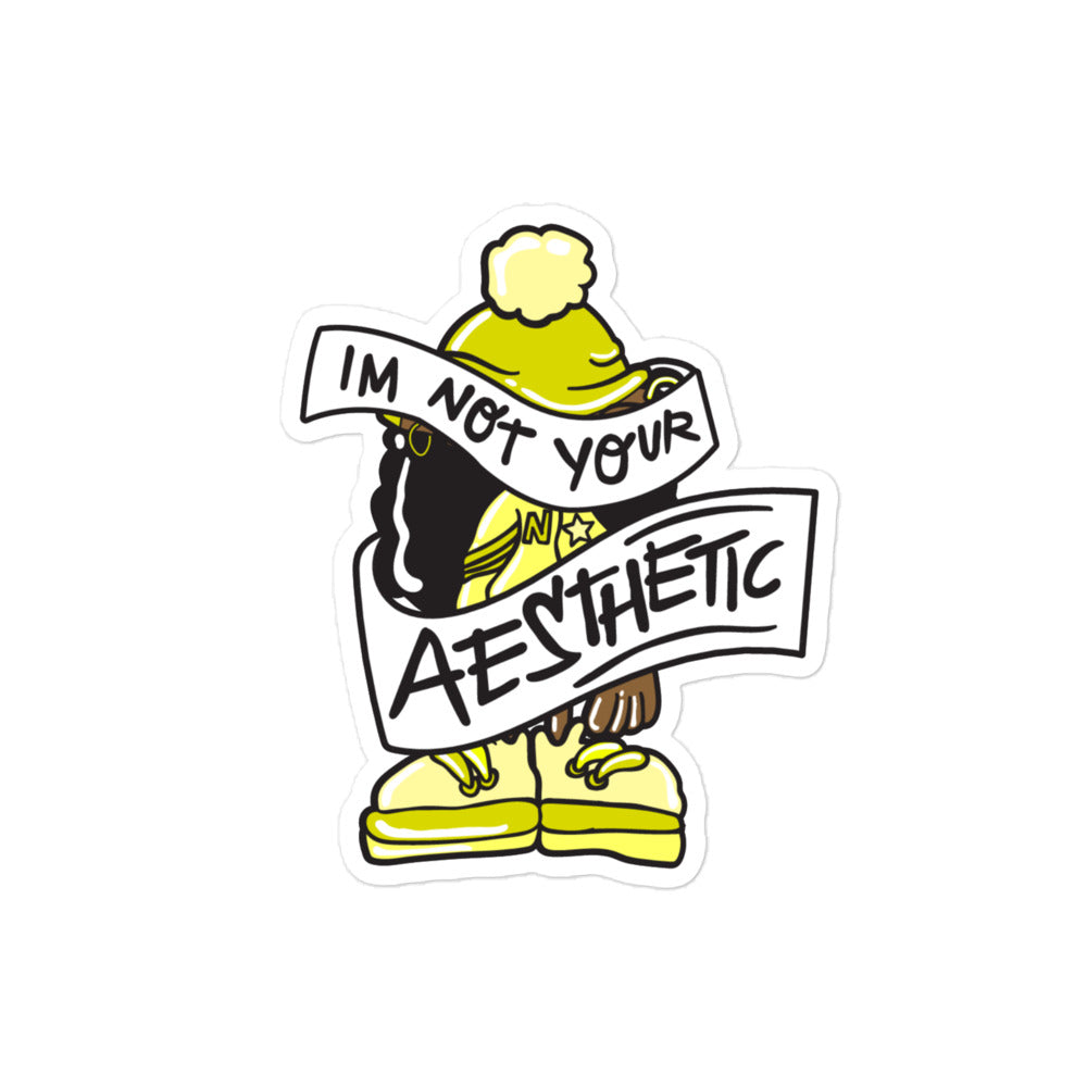 I'm Not Your Aesthetic Cartoon Stickers, 90's Cartoons, 1 pc , kiss-cut Sticker, Laptop, Water Bottle stickers, TV Show Bubble-free stickers