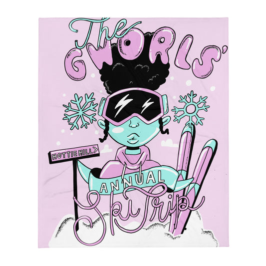 The Gworls Annual Ski Trip Throw Blanket