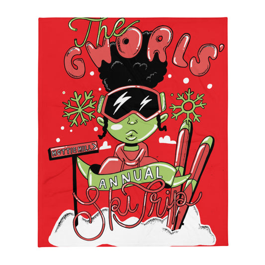The Gworls Annual Ski Trip Throw Blanket