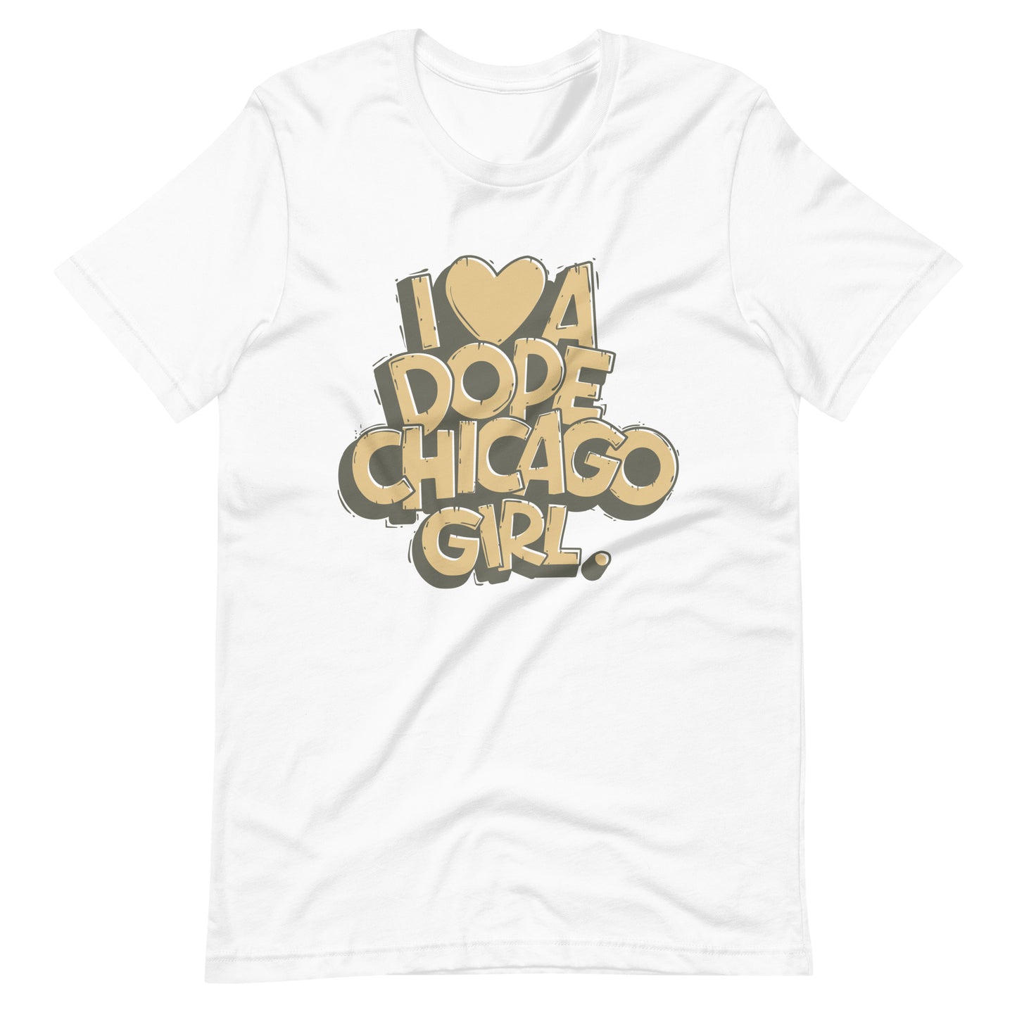 Valentine's Day | To Match Air Jordan 4 SE Craft Photon Dust | I Love a Chicago Girl | Unisex t-shirt